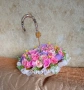 Чадърче с цветя, ръчно направено., снимка 4