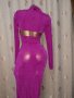 S/ M Цикламова дълга рокля, снимка 4