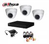 Куполен Full HD комплект DAHUA - DVR DAHUA, 3 куполни камери DAHUA 1080р, кабели, захранване, снимка 1 - Комплекти за видеонаблюдение - 33206607