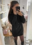 Черна рокля hoodie, снимка 5