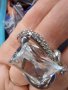 Сребърен пръстен с огромен циркон / проба 925 , снимка 1