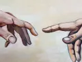 Картина с маслени бои, “Сътворението на света” на Микеланджело, Нова!, снимка 7