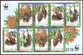 Чисти марки в малък лист WWF Фауна Прилепи 1997 от Фиджи, снимка 1 - Филателия - 34602592