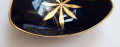 LINDNER – Немски порцелан бонбониера фруктиера кобалт злато цветя, снимка 13
