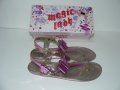 Magic Lady, Розови сандали, брокатени, панделка - 36 номер, 24.8см, снимка 1