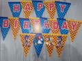 Соник Sonic Happy Birthday надпис знаменца флагчета флаг Банер парти гирлянд декор рожден ден