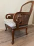 Антикварно кресло с ратан и извити подлакътници, снимка 14