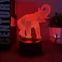 Холограмна 3D LED лампа Слон,RGB Седемцветен Интелигентен Контрол,USB, снимка 3