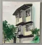 Стари майсторски рисунки на Къщи - подписани( картина, картини, рисунка), снимка 2