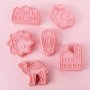 6 бр Египет Камила Замък пластмасови разглобяеми резци форми фондан тесто бисквитки резец