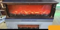 Декоративна камина с LED осветление, истински пламък, 63x22x12 см, снимка 1