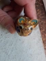 Прасенце миниатюра клоазоне бронз клетъчен емайл, снимка 5