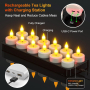 Акумулаторни LED чаени свещи SoulBay, 12 броя безпламъчни, дистанционно, таймер, със зарядна станция, снимка 7