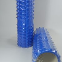 Големи Фоумролери в син цвят (таралеж) два размера 42x14 Foam roller, снимка 1 - Фен артикули - 40769260
