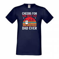 Мъжка тениска Cheers For The Best Cat Баща, Дядо,Празник,Татко,Изненада,Повод,Рожден ден, Имен Ден,, снимка 4 - Тениски - 36503970