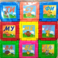 Цветни кубчета с български букви и животни. Образователна играчка., снимка 1 - Образователни игри - 27850669