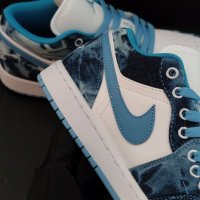 Nike Air Jordan 1 Low Denim Blue Маратонки Дънков Плат Нови Оригинални Обувки 44.5 Размер Номер , снимка 8 - Маратонки - 38843827