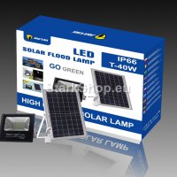 Соларен LED прожектор с панел – 300W, снимка 3 - Соларни лампи - 38417570