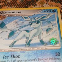 Pokemon Glaceon 20/100 Холо печат Снежинка, снимка 2 - Колекции - 43911913