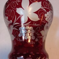 Кристална ваза Bohemia рубинен кристал , снимка 3 - Вази - 38056506
