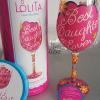 Lolita Glassware Love My Daughter Wine Glass 4054094 9" Multicolor, снимка 1 - Други - 32499264