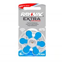 Батерии за слухов апарат Rayovac Extra  675 (PR44) Комплект 6 бр., снимка 1 - Други стоки за дома - 28289595