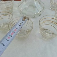 Стъклени чаши чашки и каничка , снимка 4 - Антикварни и старинни предмети - 26675138