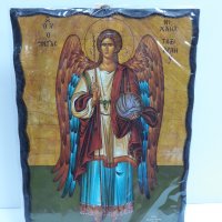 Голяма икона на Свети Архангел Михаил -- ръчна изработка, снимка 8 - Икони - 37640218
