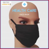Предпазна Маска за лице Черна за многократна употреба с филтър опция OEKO-TEX сертификат, снимка 1 - Медицински консумативи - 28400427