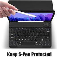 Нов Стилен Клавиатурен Калъф за Samsung Tab A7/A8 10.4 инча 2020 - Черен, снимка 3 - Таблети - 43408634