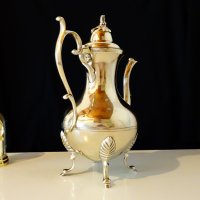 Старинна английска кана,чайник никелово сребро. , снимка 4 - Антикварни и старинни предмети - 26268954