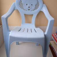 Детски пластмасов стол с мече / Детско столче с мече, снимка 2 - Мебели за детската стая - 43734464