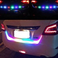 Многоцветна RGB Стоп LED Automat, светеща сигнална лента за багажник на кола, светодиодна цветомузик, снимка 3 - Аксесоари и консумативи - 28033852