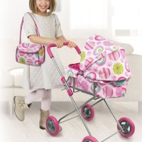 Розова количка и чанта за кукла Port Bebe, снимка 2 - Други - 43297877