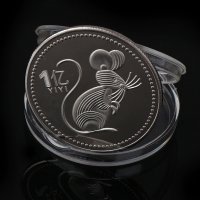 Монета нова година 2020 годината на плъха според китайския календар, снимка 1 - Арт сувенири - 27251218