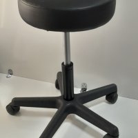 Козметична Табуретка с колела , Черен цвят, снимка 1 - Фризьорски столове - 37815243