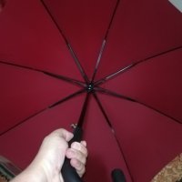 564 Класически автоматичен чадър за дъжд черен 16 ребра 98см, снимка 3 - Други - 37890346
