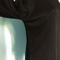 Туника / блуза с дълъг ръкав / ацетатна коприна "Fendi"® / кожен ефект, снимка 3 - Туники - 33437328