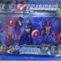 сет 5 Avengers герои Супермен Батман Iron пластмасови фигурки за игра и украса торта топери играчки, снимка 1 - Фигурки - 43010283