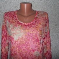Интересна блуза в розово, L , XL размер, снимка 2 - Блузи с дълъг ръкав и пуловери - 28485072