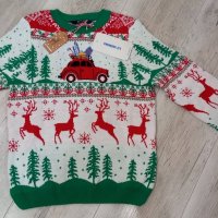 Нов коледен пуловер за момче, р.116, снимка 1 - Детски пуловери и жилетки - 43221438