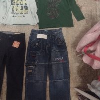 нови дънки+блузка+елек, снимка 4 - Детски панталони и дънки - 43200678