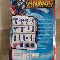 НОВ Капитан Америка Детски 3D трансформиращ робот играчка часовник светещ Captain America , снимка 2 - Детски - 39182998