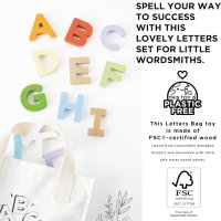 Le Toy Van Дървени букви в чанта - образователна игра за деца, снимка 4 - Образователни игри - 43117482