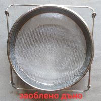 Цедка двойна за пчелен мед Ф 240 мм INOX, снимка 4 - За пчели - 37162451