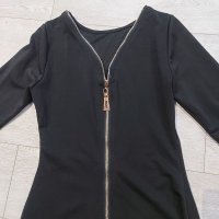 Елегантна черна рокля!!!, снимка 2 - Рокли - 35038169