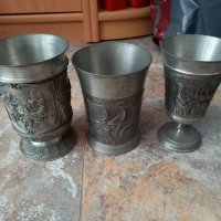 Три калаени колекционерски чаши, снимка 1 - Други - 44131685