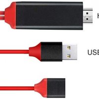 HDMI кабел за телефон към телевизор, iPhone iPad Android, Цифров AV адаптер 1080P, снимка 3 - Аксесоари за Apple - 39729945