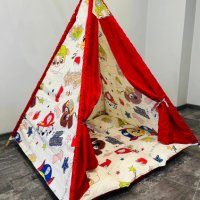 Палатка за игри Типи с меко двулицево килимè, снимка 2 - Играчки за стая - 38733342