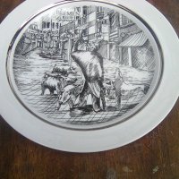 Порцеланова чиния с литография на град Бремен, снимка 1 - Други ценни предмети - 39532450